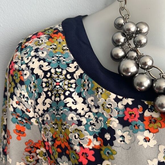 J. Crew 100% Silk Misty Fog floral Shift dress Women’s size 2 - Picture 11 of 16